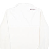 CHAMPION Womens White Zip Jacket M Polyester Plain Casual Comfort Soft Fleece
