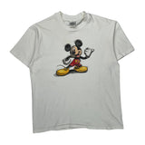 Mickey Mouse Disney Cartoon T-Shirt - Large White Cotton