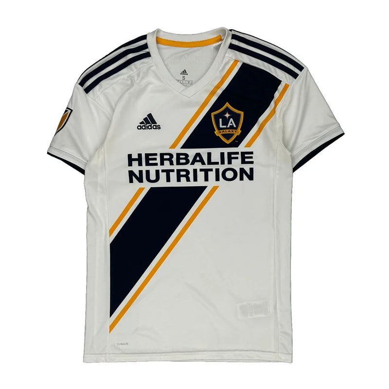 La Galaxy Herbalife 2018 Adidas Football Shirt - Small White Polyester