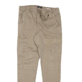 CLOCKHOUSE Mens Slim Beige Cargo Drawstring Trousers W30 L29 Cotton Blend