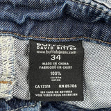 Buffalo Contrast Stitch Jeans - 34W 32L Light Wash Cotton