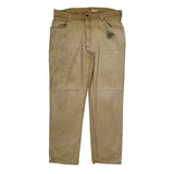 Carhartt Carpenter Trousers - 35W 34L Beige Cotton