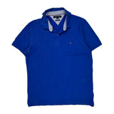 Tommy Hilfiger Slim Fit Polo Shirt - Large Blue Cotton