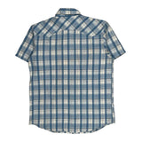 Levis Checked Short Sleeve Shirt - Medium Blue Cotton