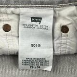 Levis 501 Jeans - 28W 30L Grey Cotton