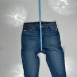 True Religion Cropped Jeans - 32W UK 12 Blue Cotton