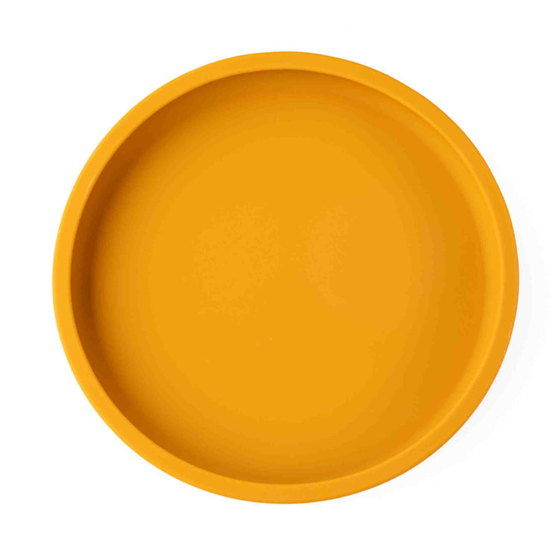 Silicone Plate with Removable Divider - Mustard