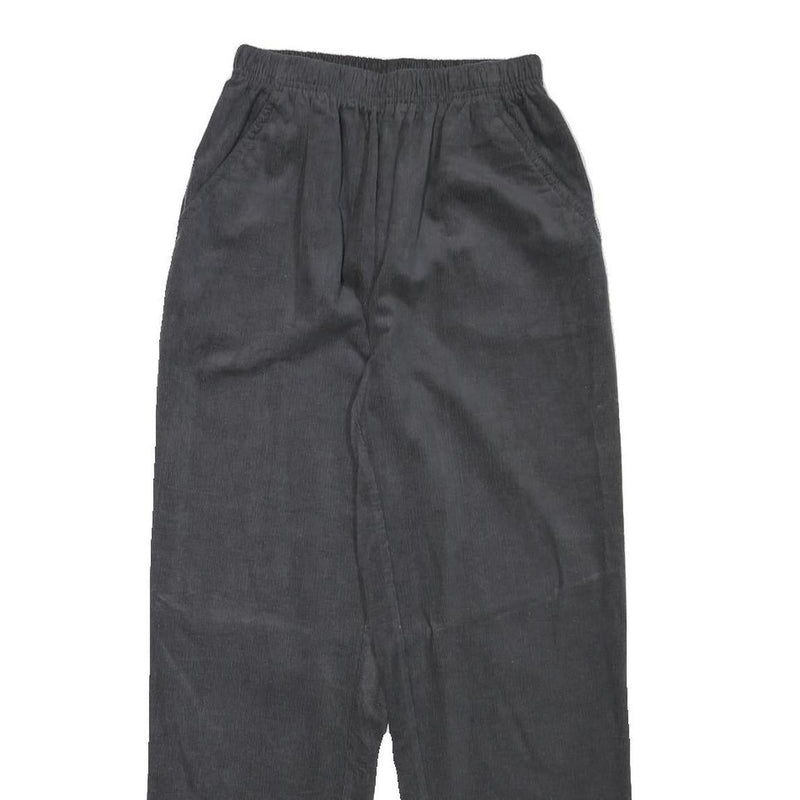 AMERICAN SWEETHEART Womens Cotton Blend Black Regular Fit Straight Leg Trousers