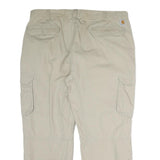 CARHARTT Mens Cotton Beige Relaxed Cargo Trousers W42 L30 Casual Workwear