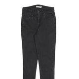 LEVI'S 721 Womens Jeans Black Slim Skinny Denim W27 L30 Zip Cotton Blend