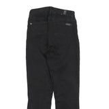 7 FOR ALL MANKIND Womens Black Slim Skinny Cotton Blend Trousers W24 L26 Zip