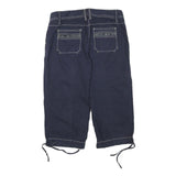 LOFT Womens Navy Blue Cotton Blend Casual Shorts M W28 Drawstring Detail