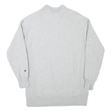 CHAMPION Mens Grey Cotton Blend Crew Neck S Logo Embroidered Classic Sweatshirt
