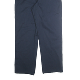 DICKIES Mens Cotton Blend Navy Regular Fit Straight Leg Trousers W38 L32