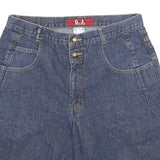 GUESS JEANS Mens Shorts Blue Denim Casual XL W34 Classic Fit Double Button
