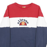 ELLESSE Mens Red White & Blue Crew Neck M Sweatshirt Cotton Blend Casual