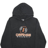 NEW ERA Mens Black Orange Baseball Pullover Hoodie L Cotton Blend Casual Wear