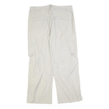 MAX DRIVE Womens Cotton Blend Beige Relaxed Wide-Leg Trousers W40 L32 Cargo