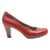 TAMARIS Court Heels Red Leather Womens UK 4
