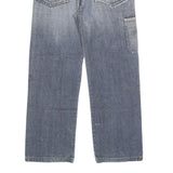 CAPE Mens Relaxed Blue Denim W34 L30 Cotton Blend Zip Pockets Casual Workwear