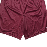 CHAMPION Mens Shorts Maroon Casual L W32 Sports Logo Mesh Fabric