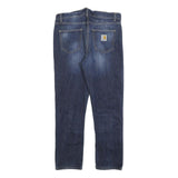 CARHARTT Mens Jeans Blue Slim Slim Denim Medium W33 L27 Classic Fit Zip Closure
