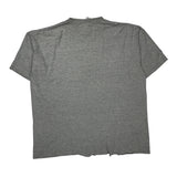 Three Stripe Brand Adidas Graphic T-Shirt - 2XL Grey Cotton
