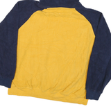 LEVI'S Mens Blue & Yellow Plain Hooded Pullover Basic Knit Jumper L Casual