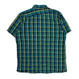 Oakley Checked Short Sleeve Shirt - XL Green Cotton