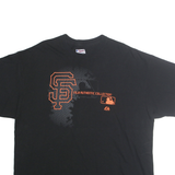 MAJESTIC Mens Black San Francisco Giants Graphic T-Shirt 2XL Short Sleeve Crew