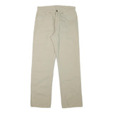 LEVI'S Mens Cotton Blend Beige Regular Fit Straight Leg Trousers W31 L30 Casual