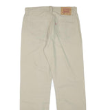 LEVI'S Mens Cotton Blend Beige Regular Fit Straight Leg Trousers W31 L30 Casual