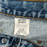 505 Levis Jeans - 32W 30L Blue Cotton