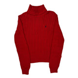 Polo By Ralph Lauren Cable Knit Sweater - Large Red Cotton