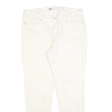LEVI'S Womens White Slim Skinny Denim Light W33 L28 Cotton Blend Zip Jeans