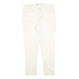 LEVI'S Womens White Slim Skinny Denim Light W33 L28 Cotton Blend Zip Jeans