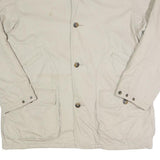 WOODSMAN ATA Mens Beige & Brown Casual Button Cotton Blend Jacket L Corduroy