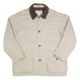WOODSMAN ATA Mens Beige & Brown Casual Button Cotton Blend Jacket L Corduroy