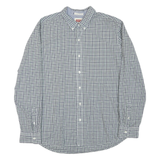 LEVI'S Mens Blue & Green Check Shirt XL Button-Down Collar Long Sleeve Casual