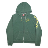 NIKE Womens Green Oregon Full Zip Hoodie XL University Logo Lightweight