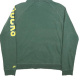 NIKE Womens Green Oregon Full Zip Hoodie XL University Logo Lightweight