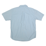 NAUTICA Mens Blue & White Check Shirt XL Cotton Short Sleeve Button Collar