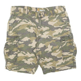 CARHARTT Mens Cargo Shorts Green & Beige XL W40 Camouflage Relaxed Fit