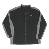 THE NORTH FACE Mens Black & Grey Zip Jacket 2XL Cotton Blend Outdoor Casual