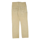 CARHARTT Mens Cotton Blend Beige Regular Fit Straight Leg Trousers W31 L32