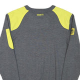 OAMTC Mens Grey & Yellow Plain Jumper Crew Neck Basic Knit M Cotton Blend