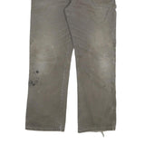 DICKIES Mens Cotton Blend Grey Regular Straight Trousers W38 L32 Workwear Zip