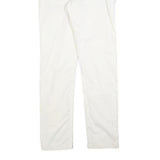 WOOLRICH Womens Slim White Cotton Blend Zip Trousers W34 L30 Stylish Casual