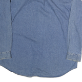 TOMMY HILFIGER Mens Blue Denim Shirt M Cotton Long Sleeve Button Casual