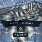 New York Fit Tommy Hilfiger Checked Shirt - XL Blue Cotton